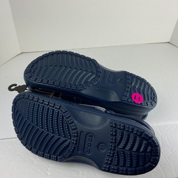 Men's Crocs Baya Navy Clogs Slip On Slide Sandals - Picture 6 of 11